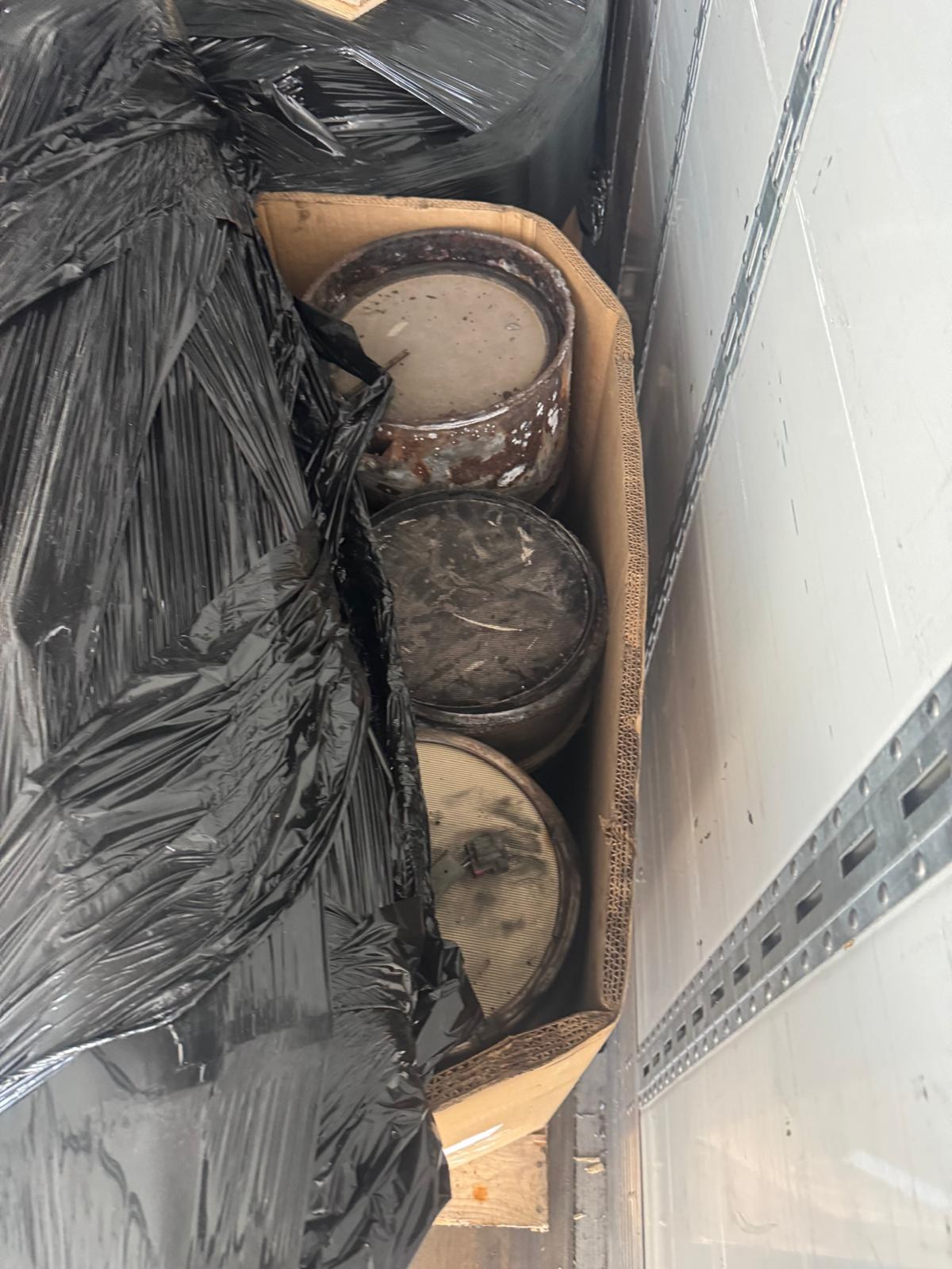 Catalyseurs usagés prêts au recyclage